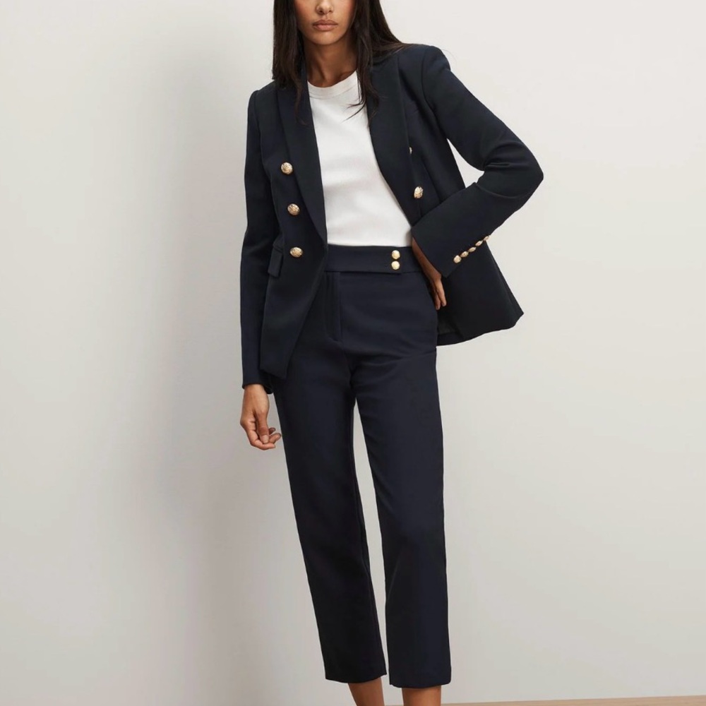 Veronica Beard Renzo Crest Button Pant